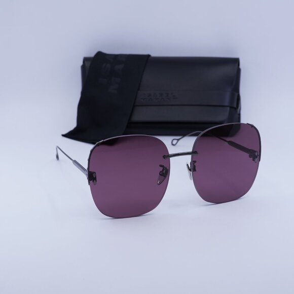Final Price! Isabel Marant IM 0055/S KJ1 U1 Ruthenium/Plum Sunglasses